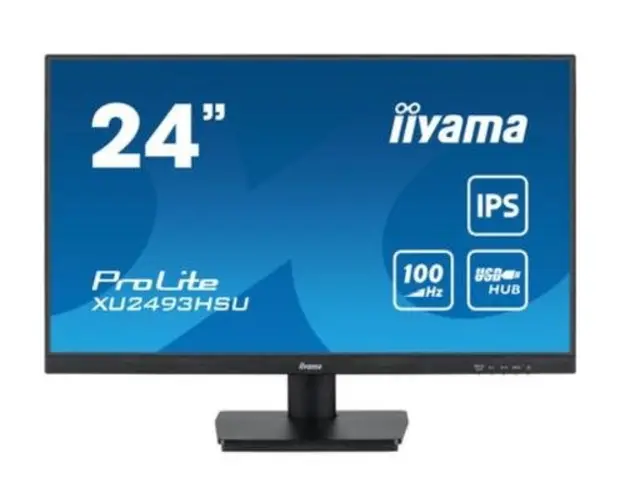 Monitor IPS LED iiyama ProLite 23.8inch XU2493HSU-B6, Full HD (1920 x 1080), HDMI, DisplayPort, Boxe (Negru)