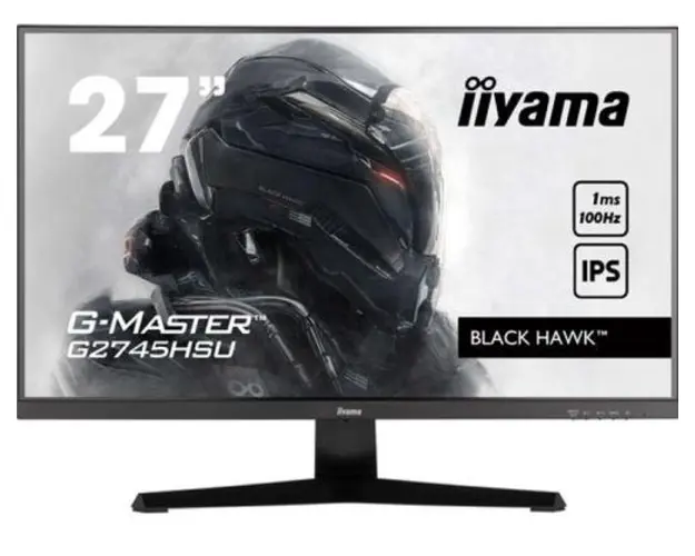 Monitor Gaming IPS LED iiyama G-Master 27inch G2745HSU-B2 Black Hawk, Full HD (1920 x 1080), HDMI, DisplayPort, Boxe, 100 Hz, 1 ms (Negru)