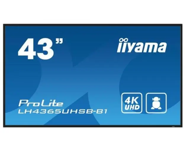 Ecran Profesional IPS LED iiyama ProLite 42.5inch LH4365UHSB-B1, UHD (3840 x 2160), HDMI, DisplayPort, Boxe (Negru)