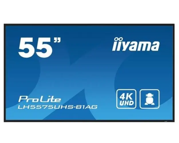 Ecran Profesional IPS LED iiyama ProLite 54.6inch LH5575UHS-B1AG, UHD (3840 x 2160), HDMI, DisplayPort, Boxe (Negru)