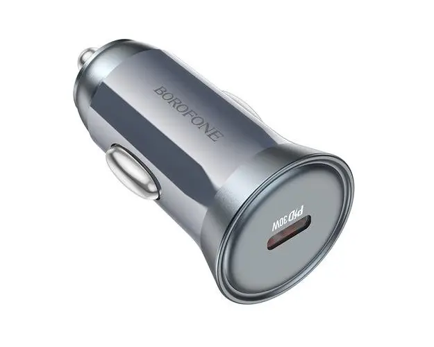 Incarcator Auto Borofone BZ26 Searcher, 30W, 3A, 1 x USB-C, Gri