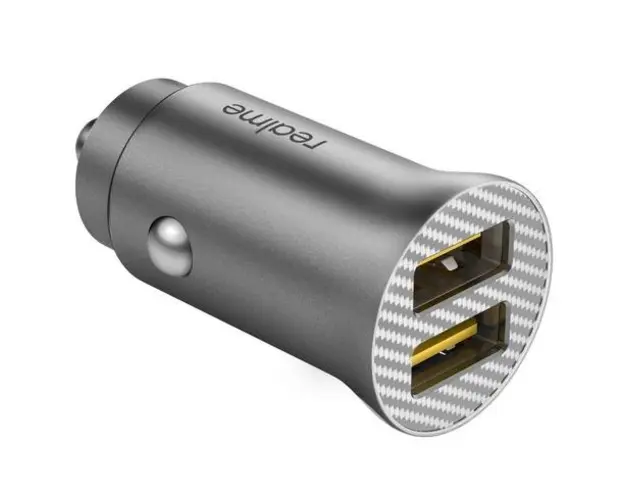 Incarcator Auto Realme Dart, Quick Charge, 33W, 2 X USB (Gri)