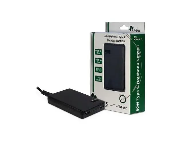 Incarcator Laptop laptop Inter-Tech Argus NB-60C, 60W (Negru)