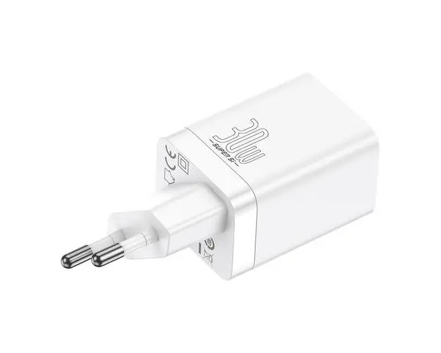 Incarcator Retea Baseus Super Si Pro, 30W, 1 x USB-A - 1 x USB-C, Negru CCSUPP-E02