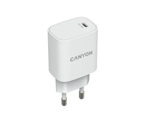Incarcator retea Canyon CNE-CHA20W02, USB Type-C, 20W (Alb)