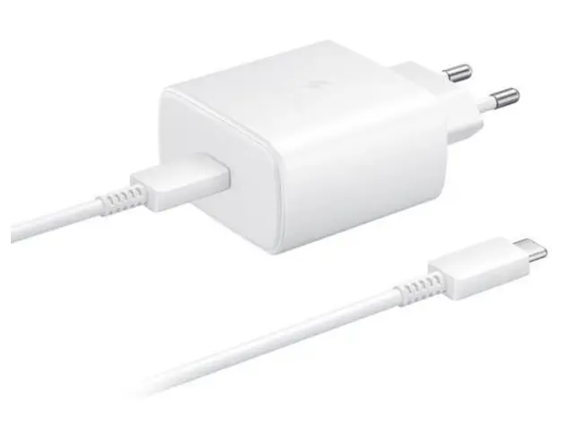 Incarcator Retea cu Cablu USB-C Samsung EP-TA845 + DW767JWE, 45W, 4.05A, 1 x USB-C, GP-PTU020SOFWQ, Bulk (Alb)