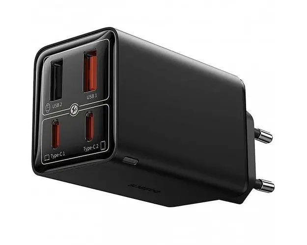 Incarcator Retea Cu Cablu USB-C Baseus GaN6 Pro P10162705112-00, 100 W, 3.25A, 2 x USB-A, 2 x USB-C (Negru)