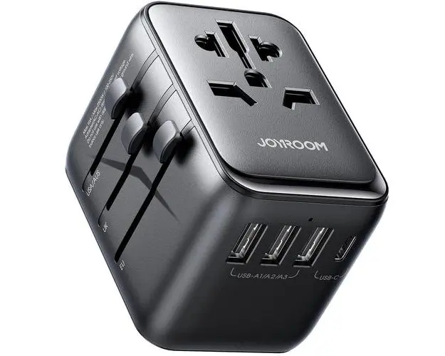 Incarcator Retea Joyroom JR-TCW01 Travel, 17W, 3A, 1 x USB-C, 3 x USB-A, Negru