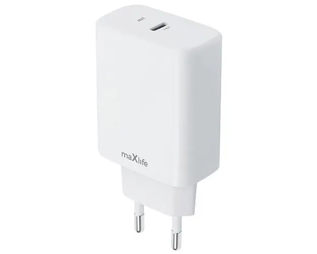 Incarcator Retea MaXlife MXTC-10-20C, 20W, 3A, 1 x USB-C, Alb