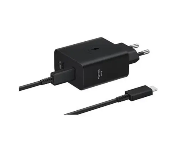 Incarcator retea Samsung EP-T5020XBEGEU, 50 W, 2x USB Type-C, PD (Negru)