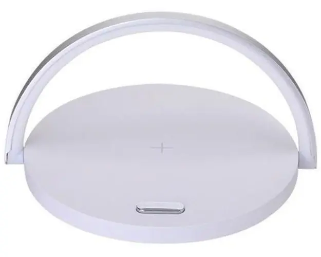 Incarcator wireless EVO 2in1, 5W/7.5W/10W, Lampa LED (Alb) 