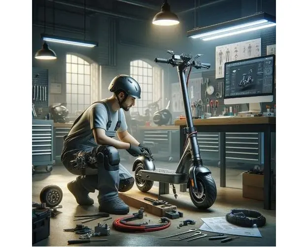 Inlocuire sistem franare mecanic cu sistem franare hidraulic trotineta electrica