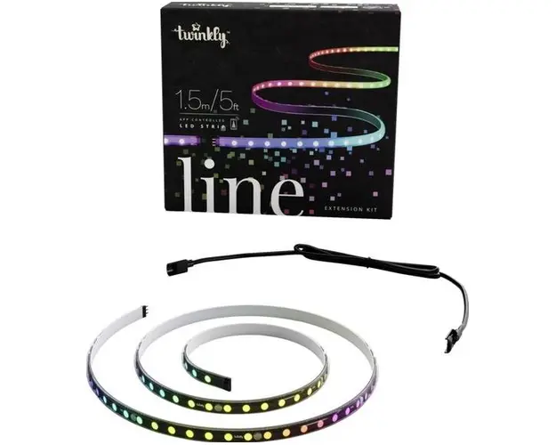 Kit extensie instalatie de craciun Twinkly TWL100ADP-W, 100 leduri, 1.5m