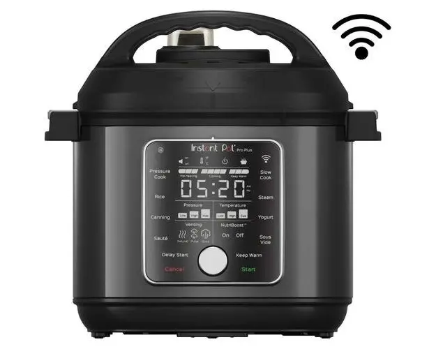 Multicooker Instant Pot Pro Plus 6, 10 programe, 6 L, 1200 W, Control tactil, Wi-Fi (Negru)