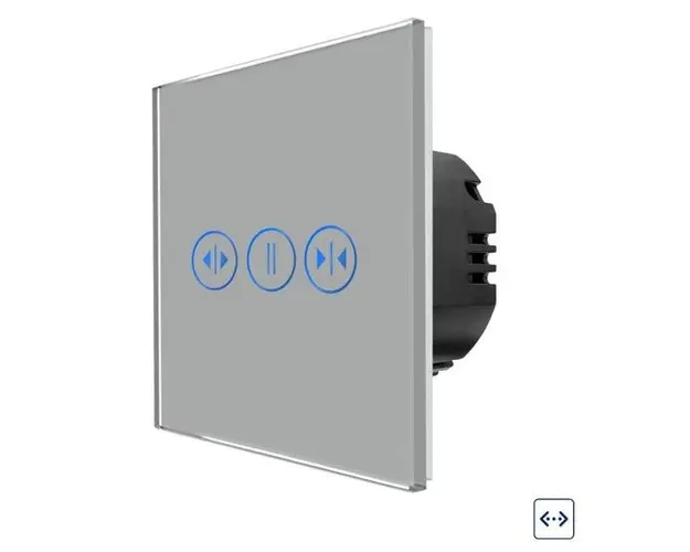 Intrerupator Draperie cu Touch din Sticla LUXION (Gri)