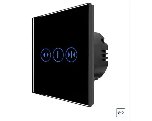 Intrerupator Draperie cu Touch din Sticla LUXION (Negru)