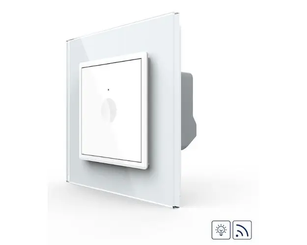 Intrerupator Simplu cu Dimmer, Wireless si Touch LIVOLO - Serie Noua (Alb)