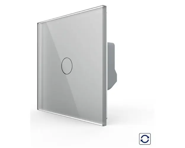 Intrerupator Simplu cu Revenire Contact Uscat cu Touch LIVOLO - Serie Noua (Gri)