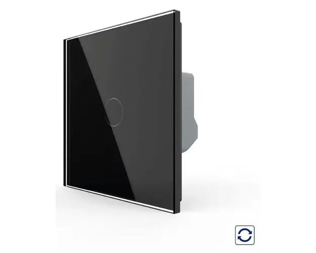 Intrerupator Simplu cu Revenire Contact Uscat cu Touch LIVOLO - Serie Noua (Negru)