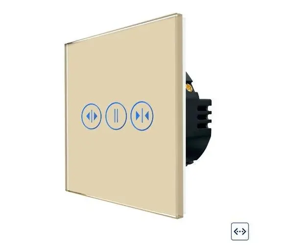 Intrerupator Wi-Fi Draperie cu Touch din Sticla LUXION (Auriu)