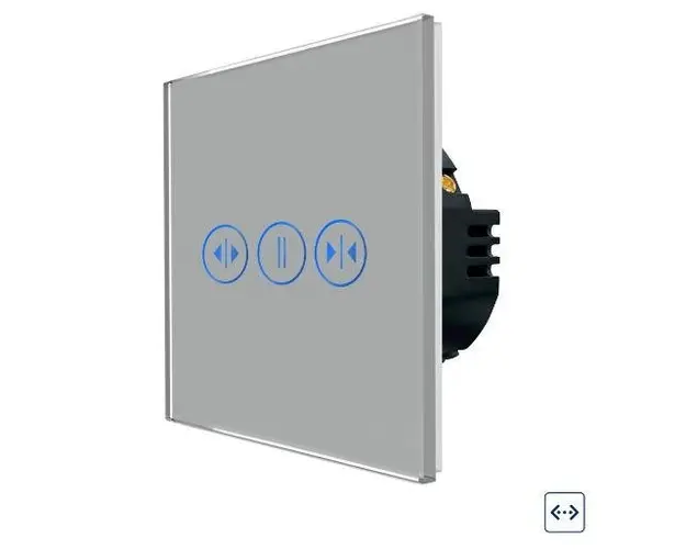 Intrerupator Wi-Fi Draperie cu Touch din Sticla LUXION (Gri)
