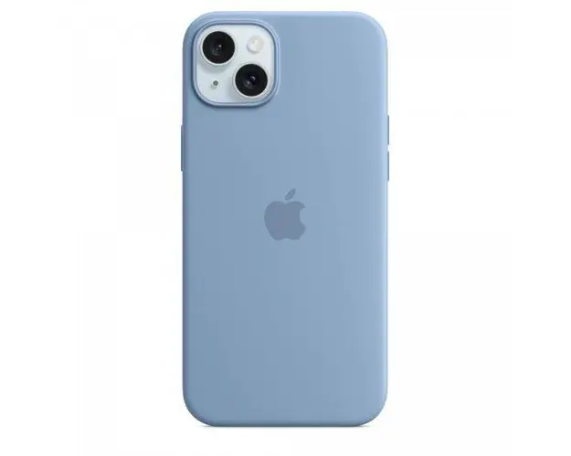 Husa protectie spate Apple Silicone Case MagSafe pentru Apple iPhone 15 Plus (Albastru)