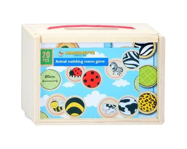 Joc de memorie din lemn Marionette 20 piese