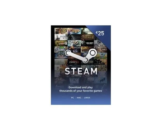 Valve STEAM WALLET 25 EURO (CD KEY)