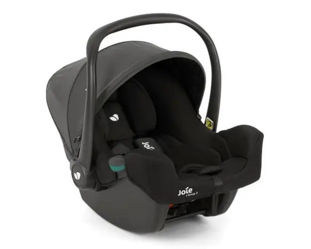 Scoica auto Joie i-Snug 2 cu tetiera reglabila, nastere-75 cm Shale, Testata ADAC (Negru)
