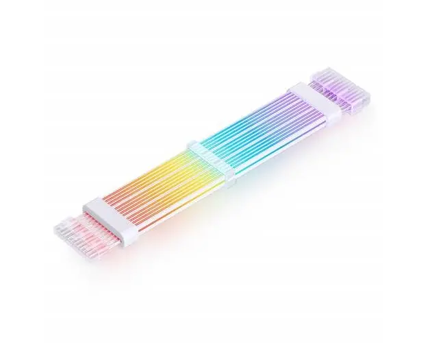 Cablu date Jonsbo PC Light Cable ZUAD-1561, Pentru placa video, 3x 8-Pin, iluminare ARGB (Alb)