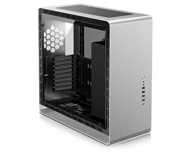 Carcasa Jonsbo UMX6S Window, Mini Tower, Fara sursa, ATX, E-ATX (Argintiu)