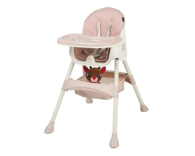 Scaun de masa 2 in 1 Juju Eat&Smile, 6 luni-3 ani, 8-15 kg (Roz)