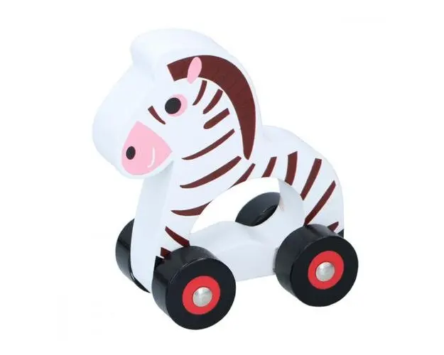 Jucarie din lemn cu roti Marionette Zebra