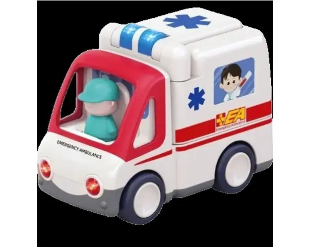 Jucarie Hola Toys Masina de ambulanta cu accesorii doctor, sunete si melodii