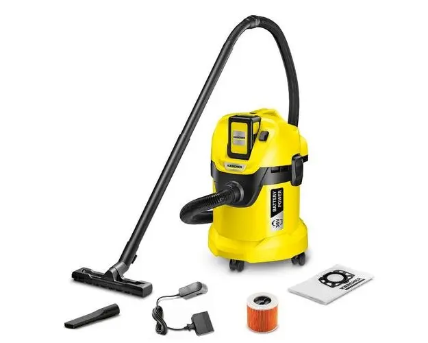 Aspirator Karcher WD 3 1.629-911.0, Acumulator, 300 W (Negru/Galben) 