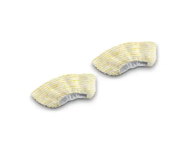 Set lavete pentru duza de mana Karcher 2.863-344.0, Microfibra, Compatibile cu Karcher SC 1, SC 2, SC 3, SC 4, SC 5, SG 4/2, SI 4 (Galben/Alb)