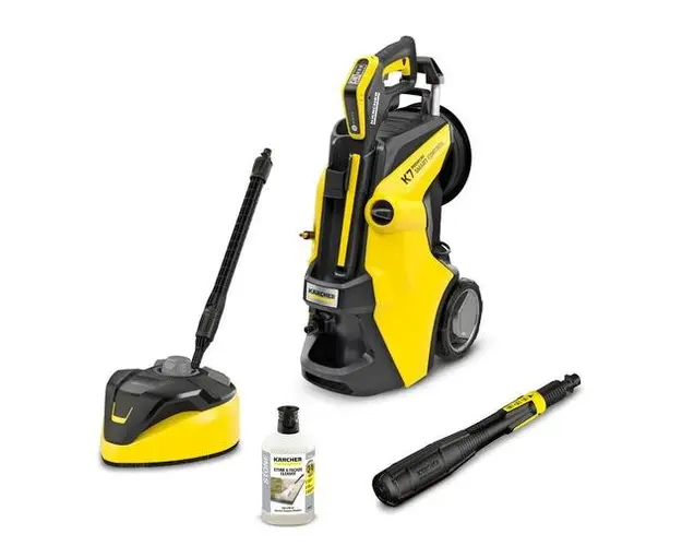 Aparat de spalat cu presiune Karcher K 7 PREMIUM SMART CONTROL HOME, 600 L/h, 180 Bari, 3000 W (Negru/Galben)