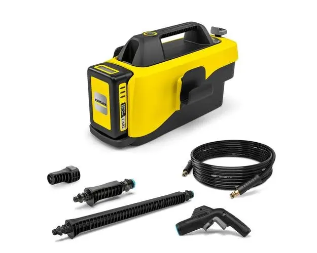 Aparat de spalat cu presiune joasa Karcher OC 6-18 Battery, 24 bar, 200 l/h + Acumulator 18 V, 2.5 Ah si Incarcator (Negru/Galben)