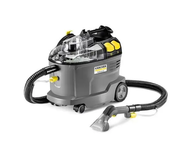 Aparat de curatat Karcher Puzzi 8/1, Spray-Extractie, Debit aer 71 L/s, Rezervor apa 8 L, 1200 W (Gri/Galben)