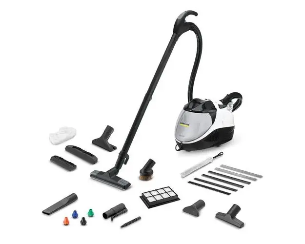 Aspirator cu abur Karcher SV 7, 2200 W, 4 bar (Alb/Negru)