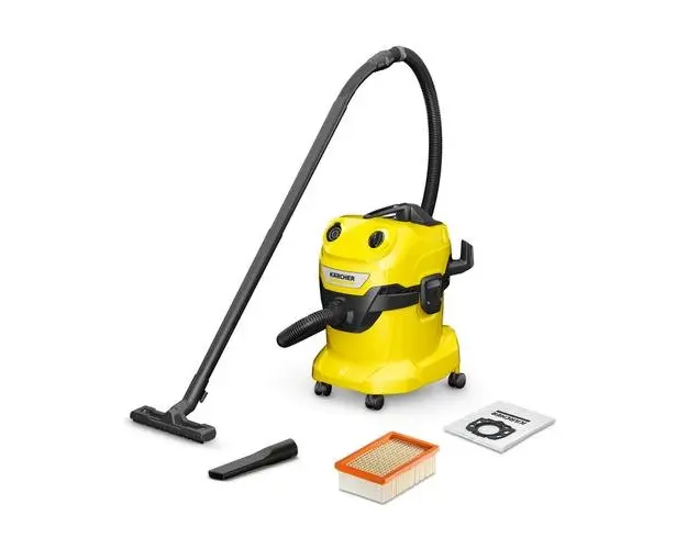 Aspirator umed/uscat Karcher WD 4 V-20/5/22, 1000W (Galben/Negru)