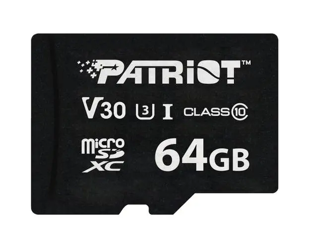 Card de memorie Patriot VX Series, 64GB, MicroSDHC, V30, Clasa 10, UHS-I U3