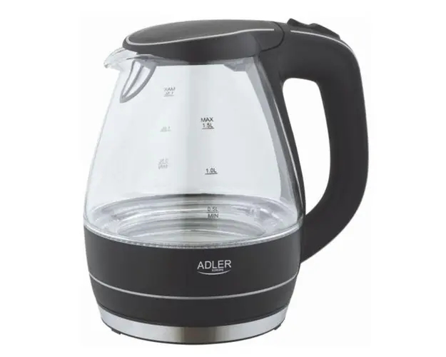 Fierbator apa Adler AD 1224, 2000 W, 1.5 L (Negru)