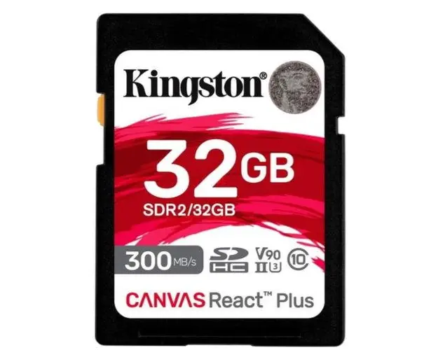 Card de memorie Kingston Canvas React Plus SDHC, 32GB, UHS-II U3, Class 10, V90