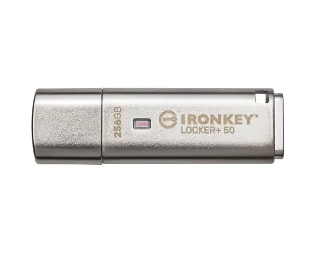 Stick USB Kingston IronKey Locker+50 256GB USB 3.2 (Argintiu)