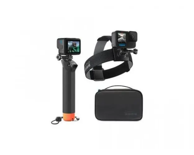 Kit accesorii GoPro Adventure Handler, head strap, clip mount, carcasa (Negru)