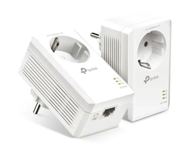 Kit Adaptoare Powerline Tp-Link TL-PA7017P KIT, AV1000 Gigabit (Alb)