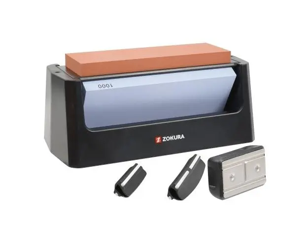 Kit piatra ascutire cutite in 3 etape Zokura Z1404