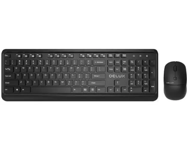 Kit Tastatura si Mouse Wireless Delux KA190G (Negru)