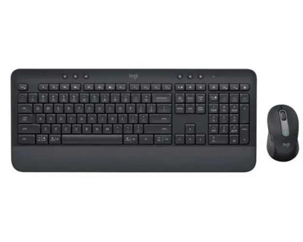 Kit Tastatura si Mouse Logitech Signature MK650, USB, layout US International, 4000 DPI, Bluetooth (Negru)